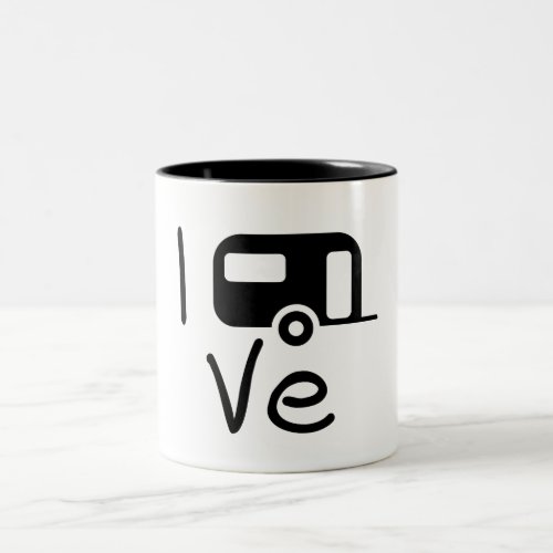 I love my caravan I like camping Holiday Two_Tone Coffee Mug