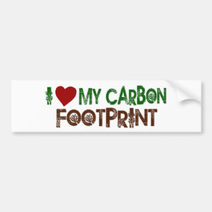 I Love My Carbon Footprint Bumper Sticker