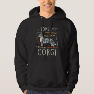 I Love My Cardigan Welsh Corgi Dog Mom Dad Cute F Hoodie