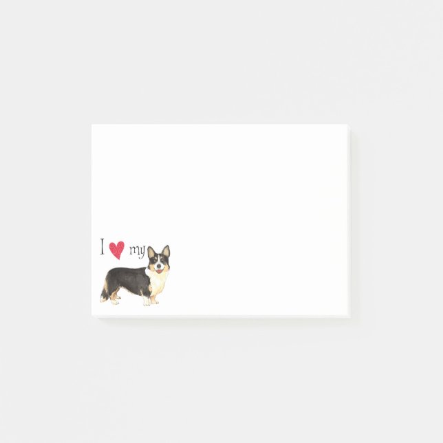 I Love my Cardigan Welsh Corgi Post-it Notes (Front)