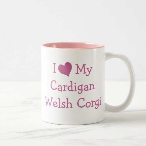 I Love My Cardigan Welsh Corgi Two_Tone Coffee Mug