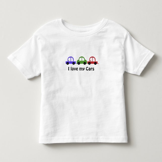 I Love My Cars Toddler T-shirt (Front)