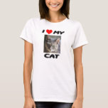 I Love My Cat - Add Your Own Photo - T-shirt at Zazzle