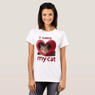 I Love My Cat Adorable Loved Desing  T-Shirt