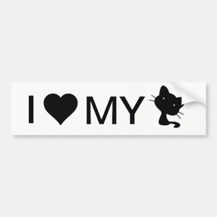 I Love My Cat Bumper Sticker