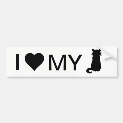 I Love My Cat Bumper Sticker