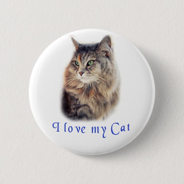 I love my Cat Button (Front)