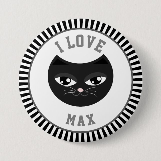 I love my cat button (Front)