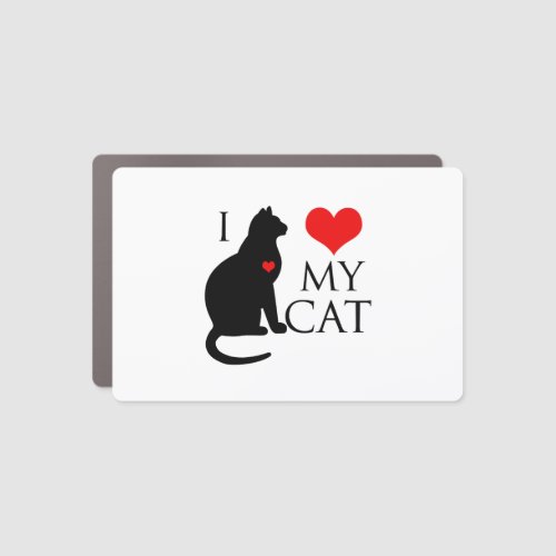 I Love My Cat Car Magnet
