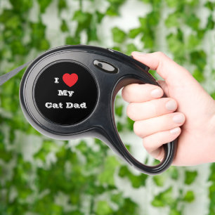 I ♥️ Love My Cat Dad Retractable Pet Leash