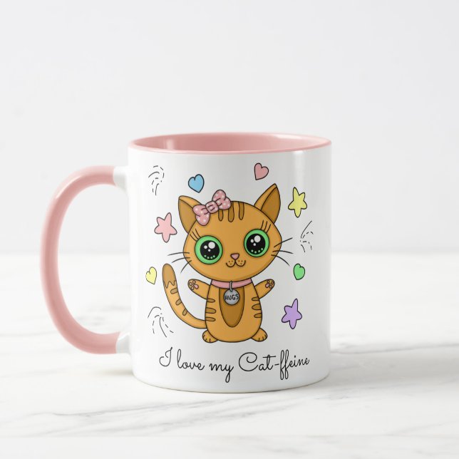 I Love my Cat-ffeine Coffee Mug (Left)