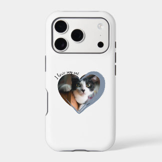I Love My Cat Heart Photo iPhone 17 Pro Case