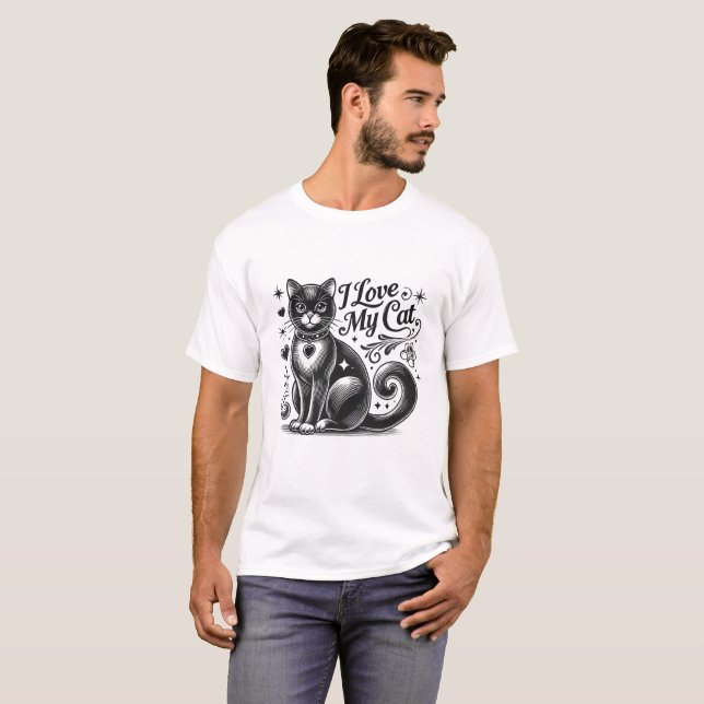 I Love My Cat – I Love My Cat Shirt Design (Front Full)