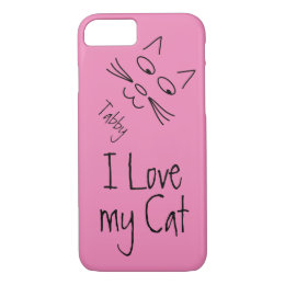 I Love My Cat iPhone 8/7 Case