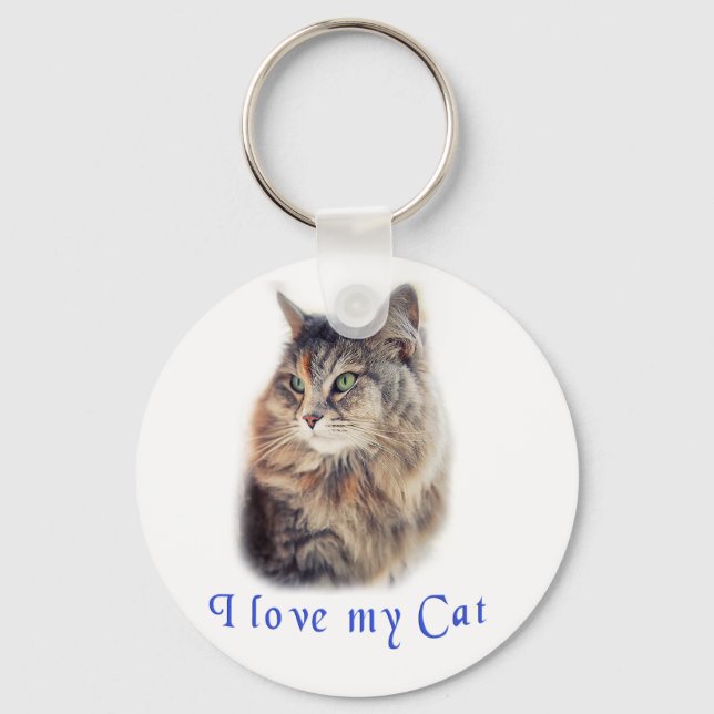 I love my Cat Keychain (Front)