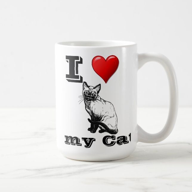 I Love my Cat Mug (Right)