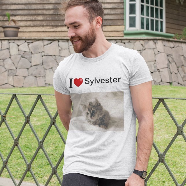 I Love My Cat personalized photo T-Shirt (Creator Uploaded)