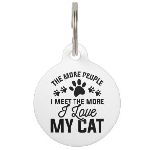 I Love My Cat Pet ID Tag