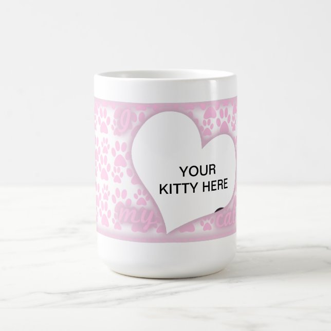 I love my cat pink Mug (Center)