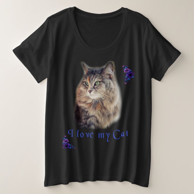 I love my Cat Plus Size T-Shirt (Design Front)