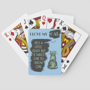 I Love My Cat Poker Cards
