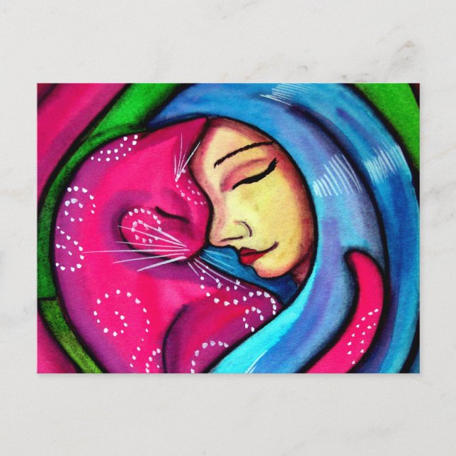 I Love My Cat Postcard (Front)