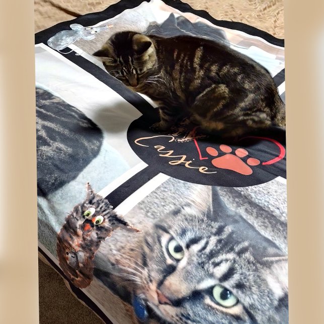 I Love My Cat Sherpa Blanket (Creator Uploaded)