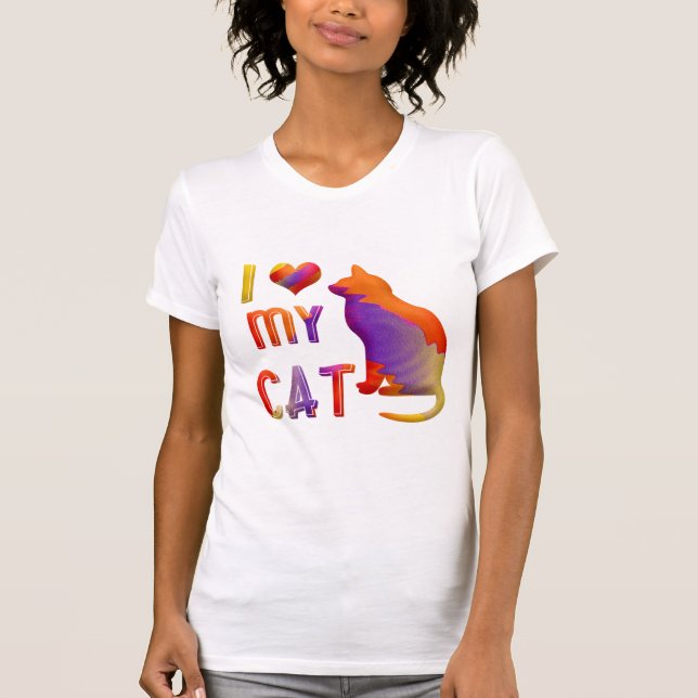 I Love My Cat T-Shirt (Front)