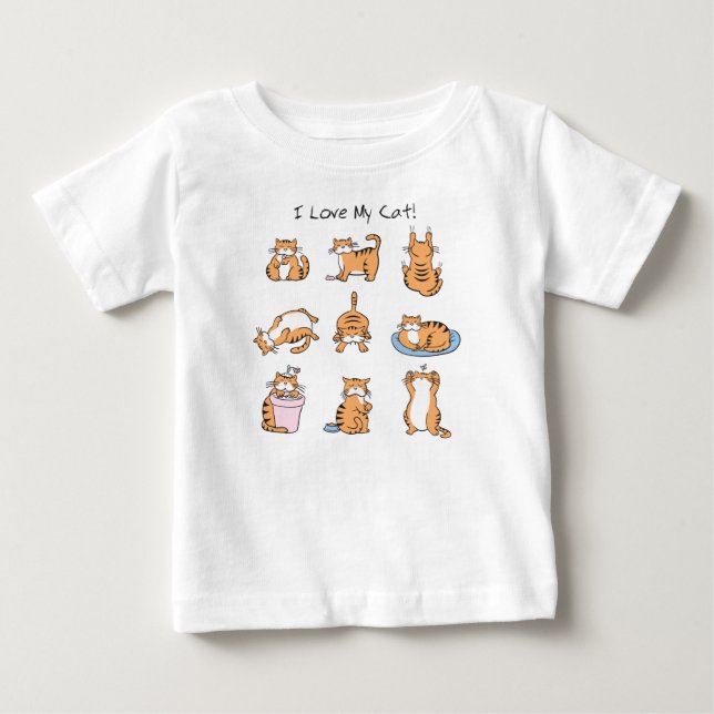 I Love My Cat Toddler T-shirt (Front)