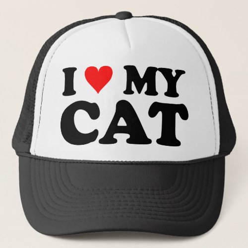 I Love My Cat Trucker Hat