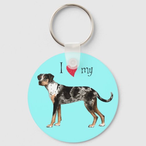 I Love my Catahoula Keychain