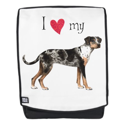 I Love my Catahoula Leopard Dog Backpack