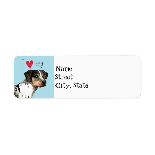 I Love my Catahoula Leopard Dog Label (Front)