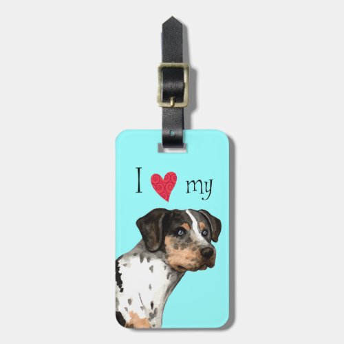 I Love my Catahoula Leopard Dog Luggage Tag