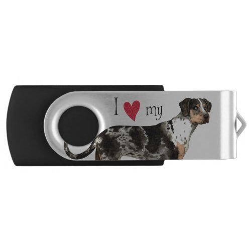 I Love my Catahoula Leopard Dog USB Flash Drive