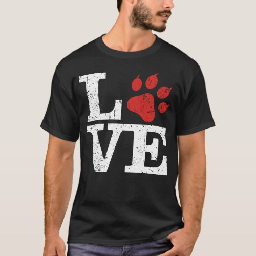 I Love My Cats Paws Cute Cat Lover Gift T_Shirt