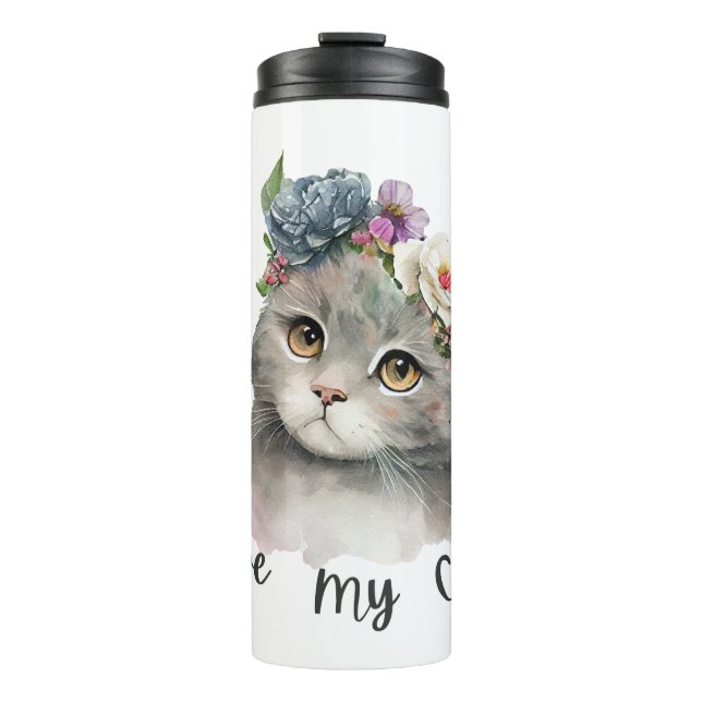 I love my cats  thermal tumbler (Front)