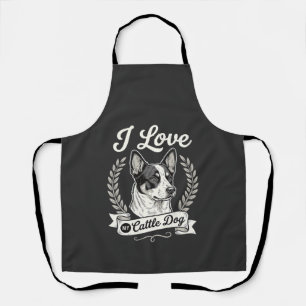 I Love My Cattle Dog Vintage Dog Lover Apron