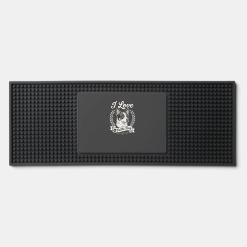 I Love My Cattle Dog Vintage Dog Lover Bar Mat