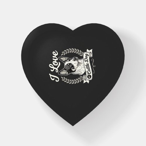I Love My Cattle Dog Vintage Dog Lover Paperweight