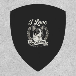 I Love My Cattle Dog Vintage Dog Lover Patch