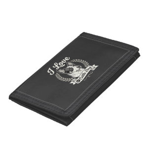 I Love My Cattle Dog Vintage Dog Lover Tri-fold Wallet