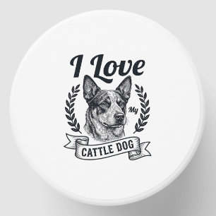 I Love My Cattle Dog Vintage Engraving Design_1 Mini Candle Favors
