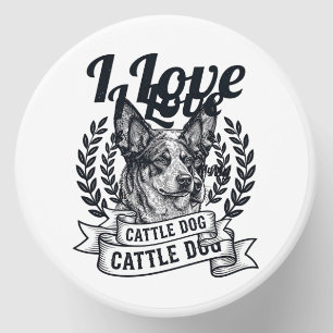 I Love My Cattle Dog Vintage Engraving Design_1 Mini Candle Favors