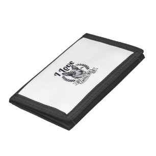 I Love My Cattle Dog Vintage Engraving Design_1 Trifold Wallet