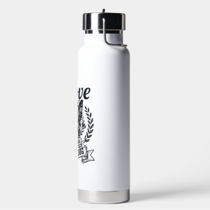 I Love My Cattle Dog Vintage Engraving Design_1 Water Bottle