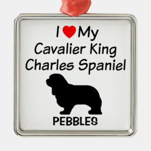 I Love My Cavalier King Charles Spaniel Dog Metal Ornament