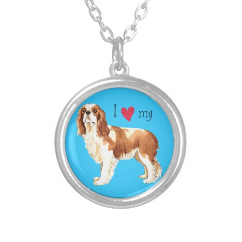 I Love my Cavalier Silver Plated Necklace