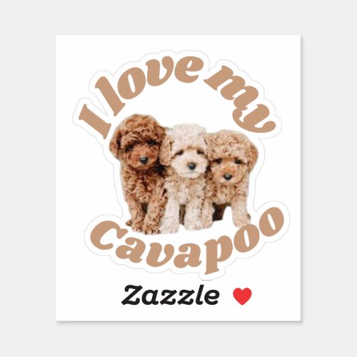  I Love My Cavapoo Dog Lover Cavoodle Owner Sticker