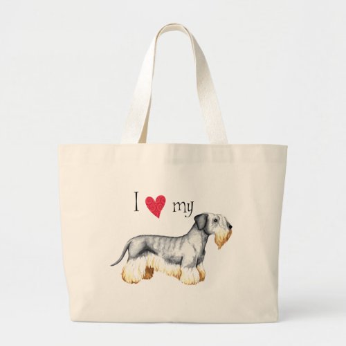 I Love my Cesky Terrier Large Tote Bag